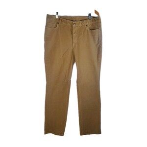L.L. Bean Favorite Fit tan corduroy pants‎ women's 14 straight